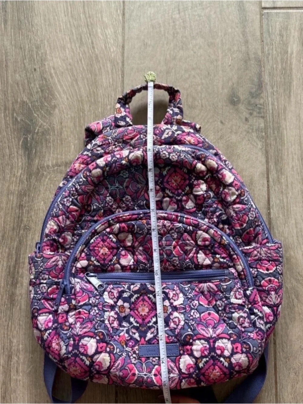 Vera Bradley Quilted Purple and Pink Floral Backpack